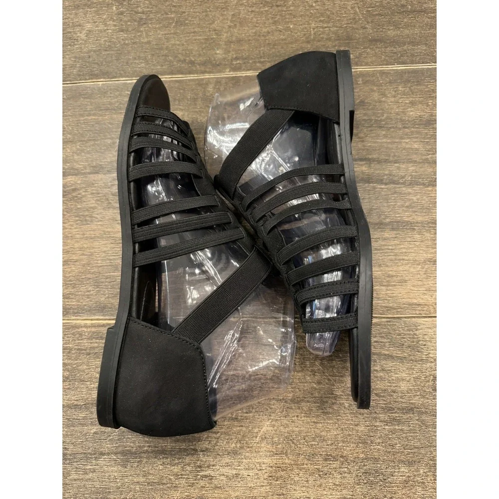 Eileen Fisher Women's Rato Black Tumbled Nubuck‎ Sandals Size 7